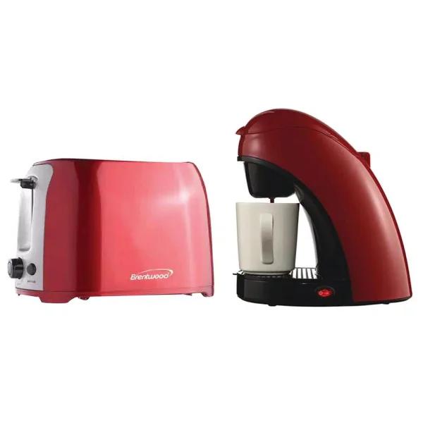 Brentwood Appliances Brentwood Red Single Serve 1-Cup Coffee Maker with Mug