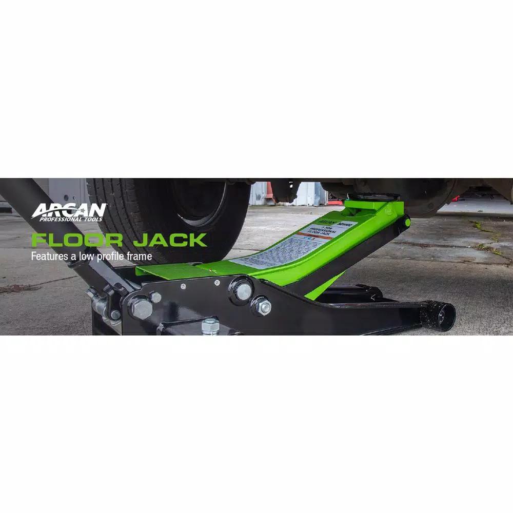 Arcan XL3000A 3-Ton Low Profile Floor Jack, 6000 lb Capacity