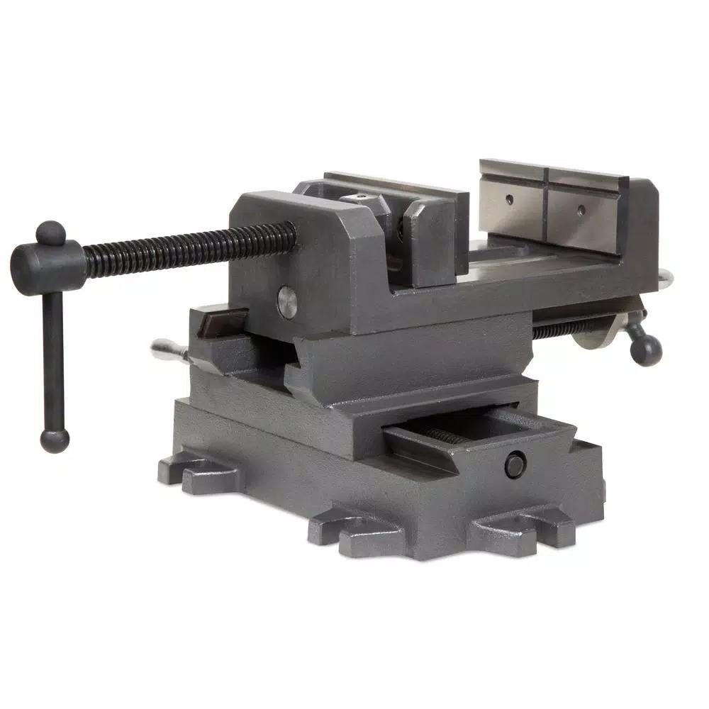 WEN 5-1/8 in. Compound Cross Slide Benchtop Vise, Heavy Duty Cast Iron