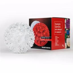 Wintergreen Lighting 6 in. 70-Light LED Warm White Twinkle Starlight Sphere thumbnail 4