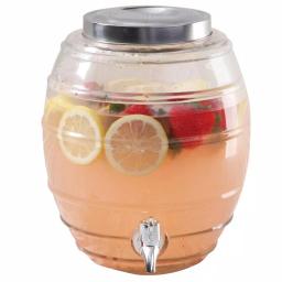 General Store 2 Gal. Clear Glass Beverage Dispenser with Silver Spigot and Lid thumbnail 3