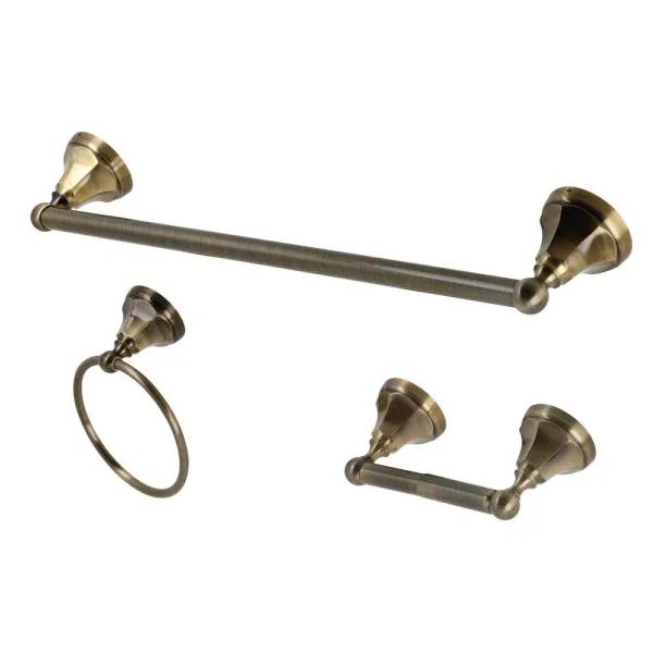 Kingston Brass Metropolitan 3-Piece Bathroom Accessory Set, Antique Brass