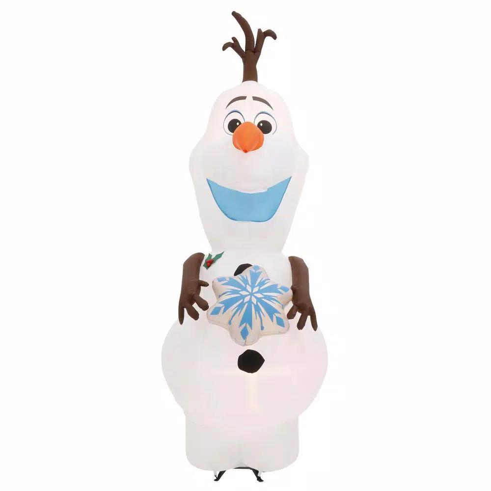 Disney Frozen 11 ft. Pre-Lit Inflatable Olaf with Snowflake Airblown Holiday Decoration