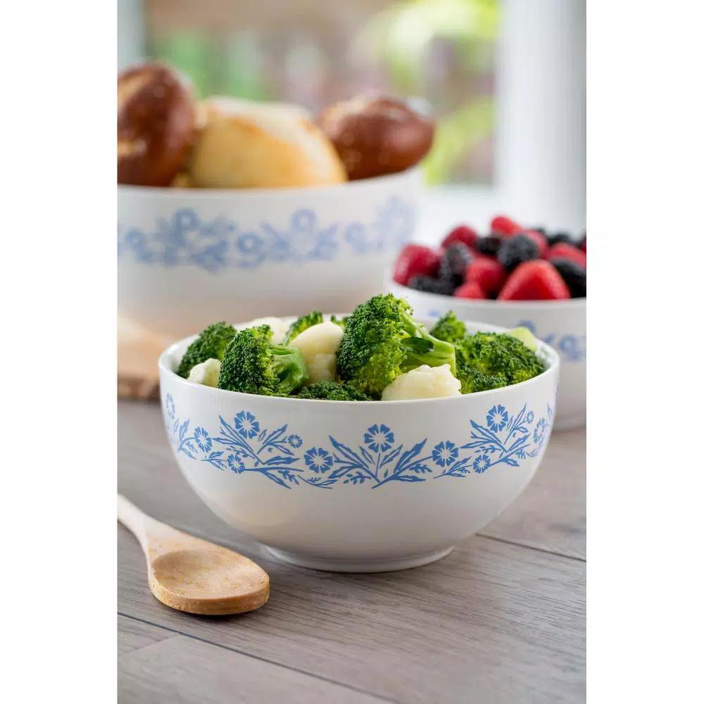 CorningWare Cornflower 3-Piece Ceramic Mixing Bowl Set - Blue