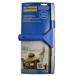 Ettore 14 in. All-Purpose Window Squeegee with Aluminum Channel and Rubber Blade thumbnail 2