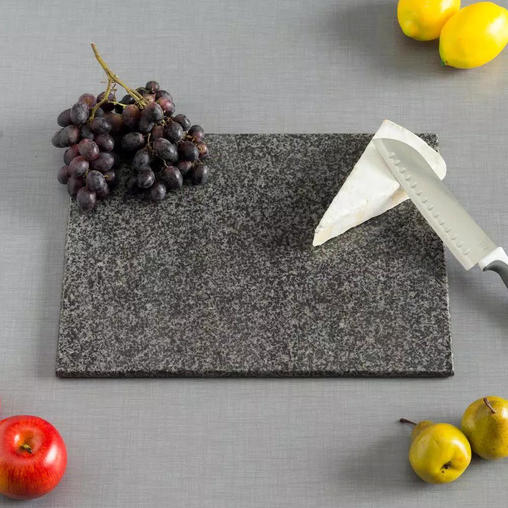Unbranded 12 in. x 16 in. Granite Cutting Board - Modern Rectangular Stone Pastry & Prep Board