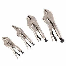 SUNEX TOOLS Sunex 4-Piece Locking Pliers Set - Curved, Long Nose, and Straight Jaw thumbnail 1