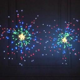 LUMABASE 200-LED Multi-Color Starburst Fairy Lights with Remote Control, Battery Operated, Set of 2 thumbnail 2