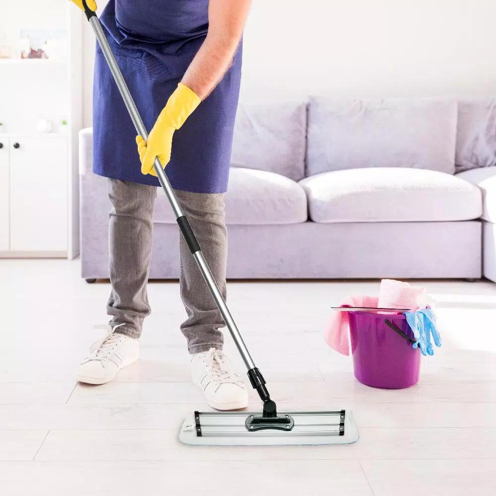 Zwipes 18 in. Aluminum Wet/Dry Microfiber Mop Frame with Quick Connect
