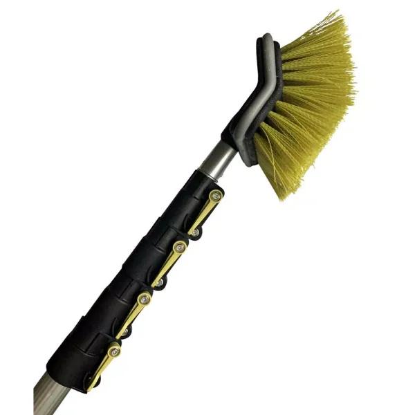 DocaPole Hard Bristle Scrub Brush Kit with 30 ft. Telescopic Extension Pole