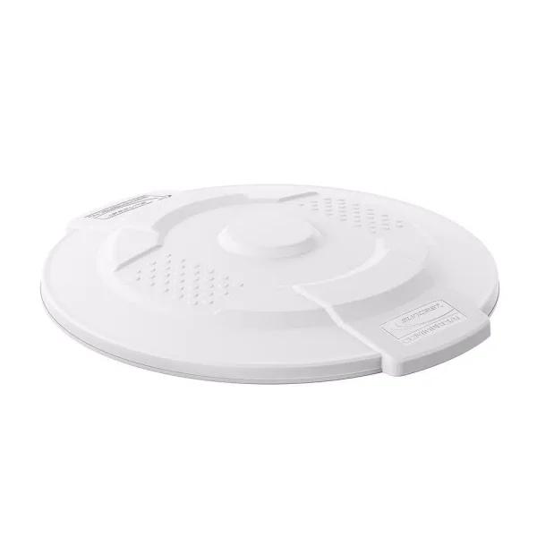 Suncast Commercial 55 Gal. White Trash Can Lid, Durable Resin Snap-On Design