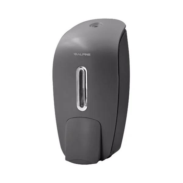 Alpine Industries 800 ml Gray Surface Mounted Liquid Soap and Hand Sanitizer Dispenser