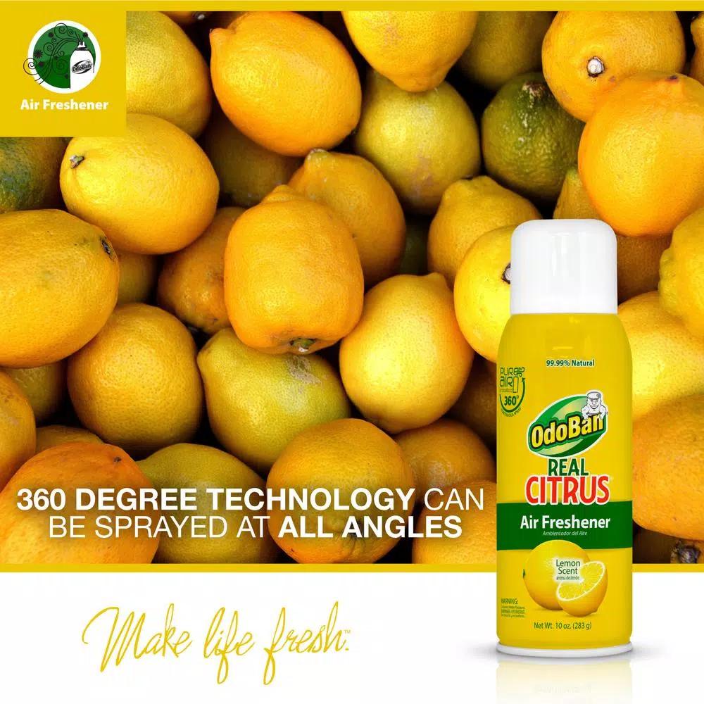 OdoBan Real Citrus Lemon Air Freshener Spray, 10 oz.