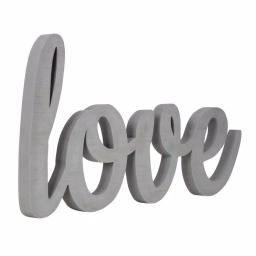 Pinnacle Love Grey Wood Decorative Sign - Handcrafted Rustic Farmhouse Script Wall Decor thumbnail 2