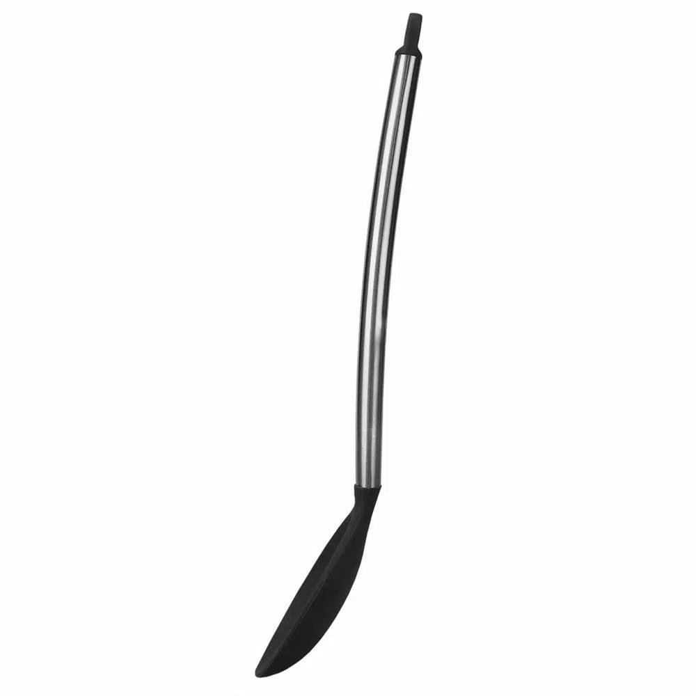 Unbranded Stainless Steel and Silicone Solid Spoon - Black