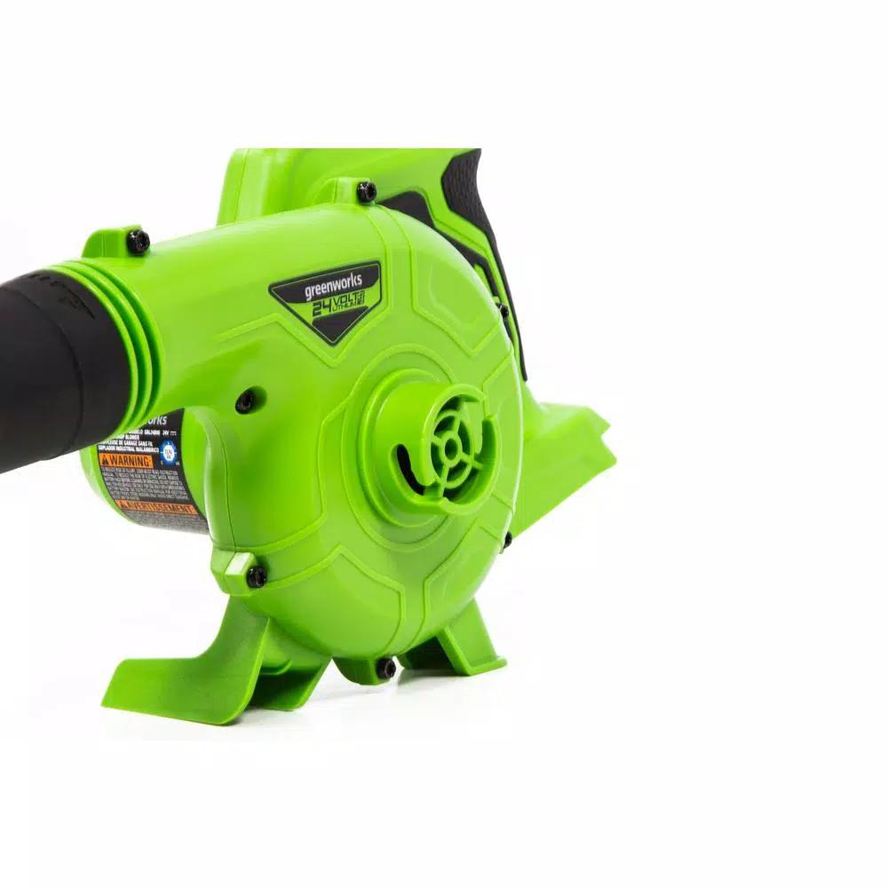 Greenworks 24V Cordless Handheld Blower and Vacuum, 90 MPH, 180 CFM, Tool Only
