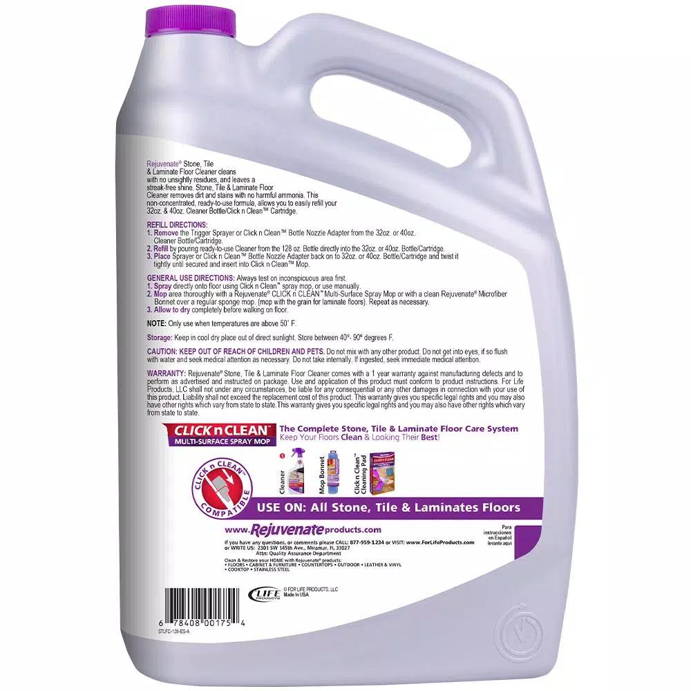 Rejuvenate Stone, Tile and Laminate Floor Cleaner, 128 oz.