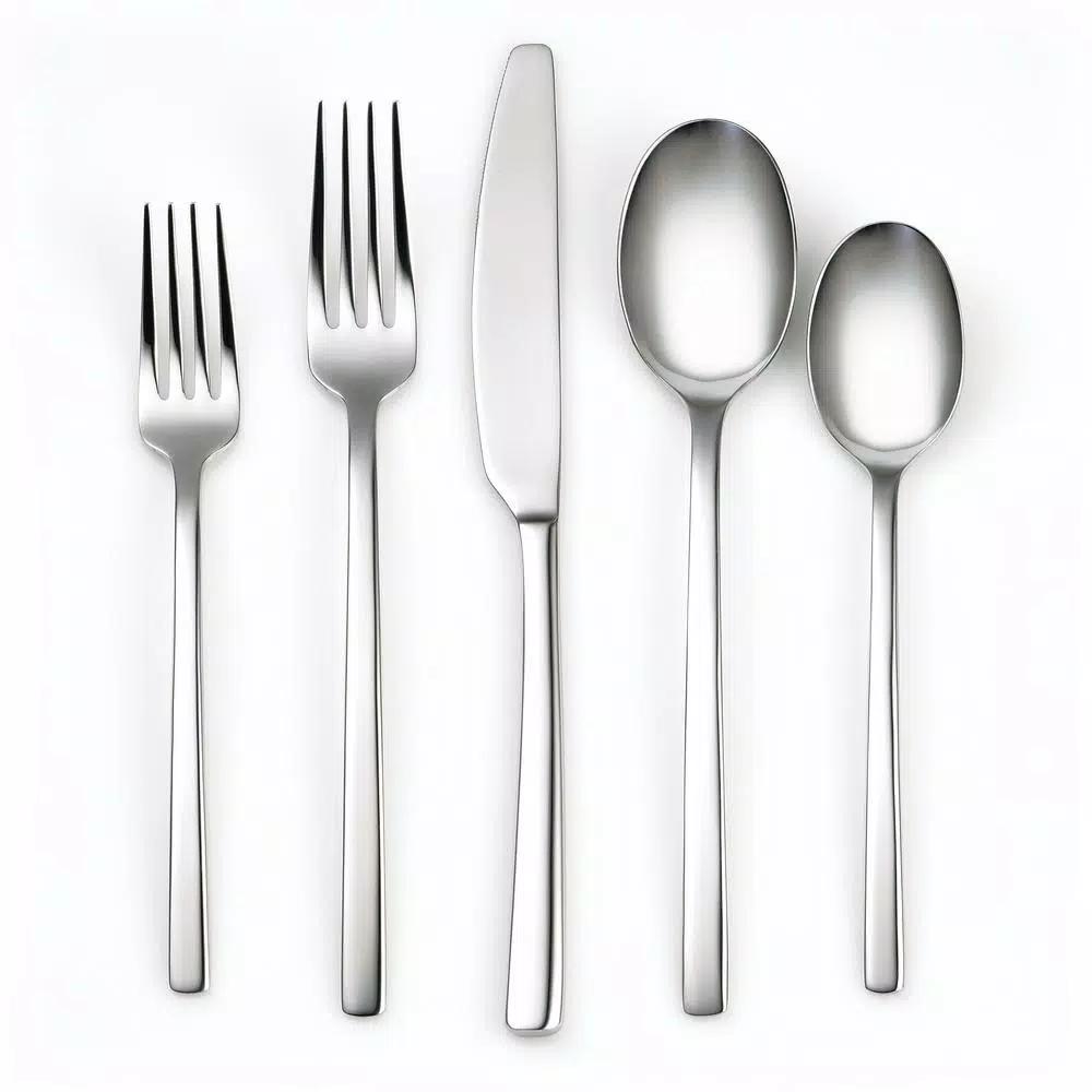 Cambridge Beacon Mirror 60-Piece 18/10 Stainless Steel Flatware Set, Service for 12
