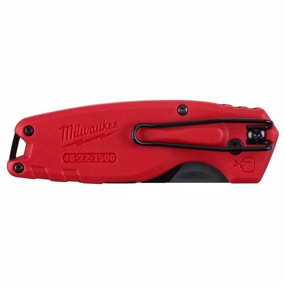 Milwaukee FASTBACK Compact Folding Utility Knife Set with 50-Pack General Purpose Blades