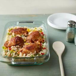 Pyrex Easy Grab 4-Piece Glass Bakeware Set with Red Lids - 3 qt. and 8 in. x 8 in. Bakers thumbnail 3