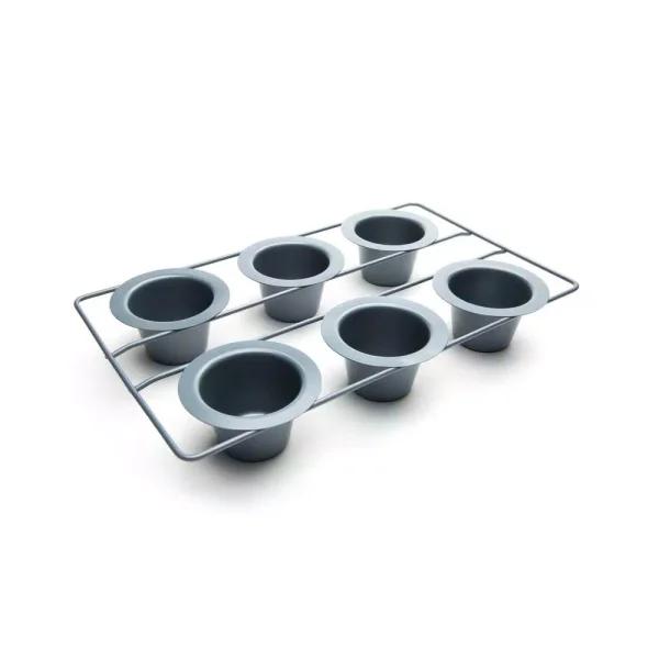 Fox Run Popover Pan Set of 6, Non-Stick Heavy Gauge Carbon Steel Bakeware