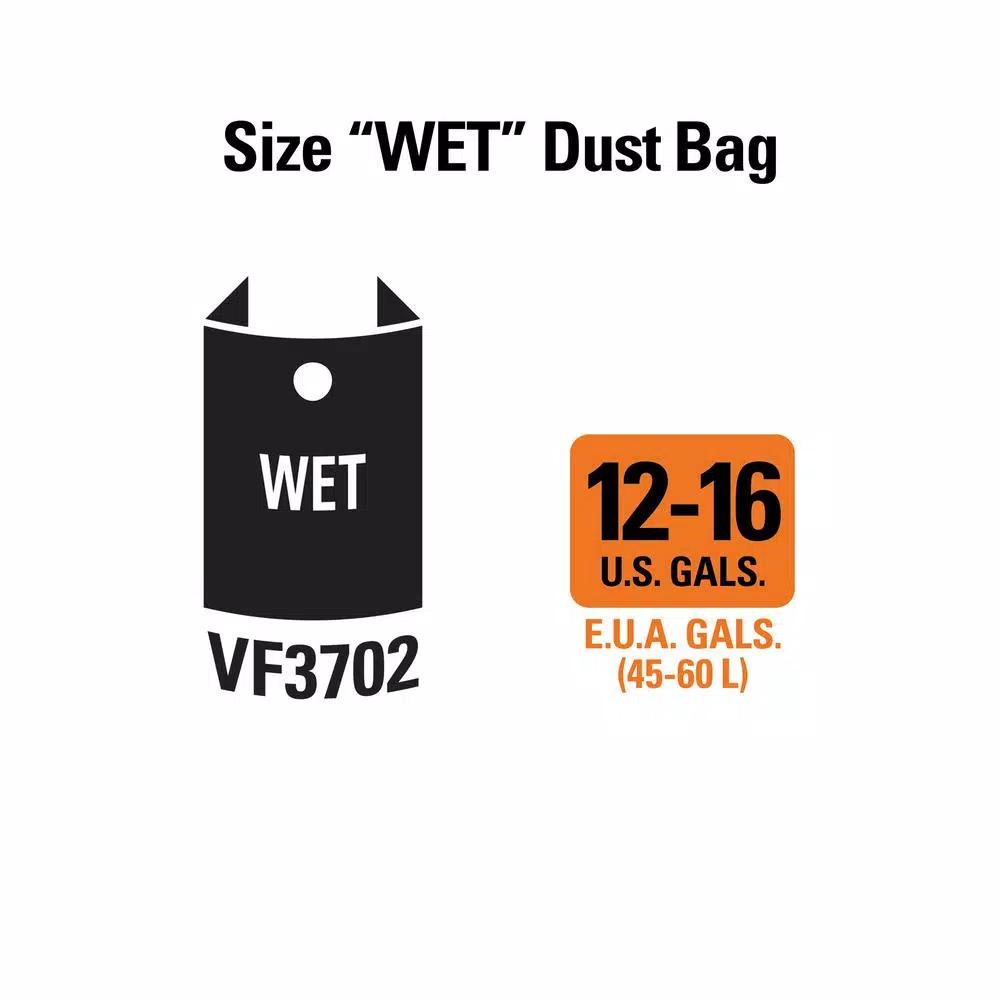 RIDGID Premium Size A Wet/Dry Dust and Debris Bags for 12-16 Gal. Shop Vacuums, 2-Pack