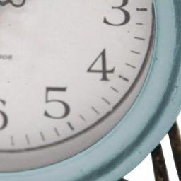 Stratton Home Decor Dixie Table Clock - Mid-Century Blue and White Handcrafted Clock thumbnail 3