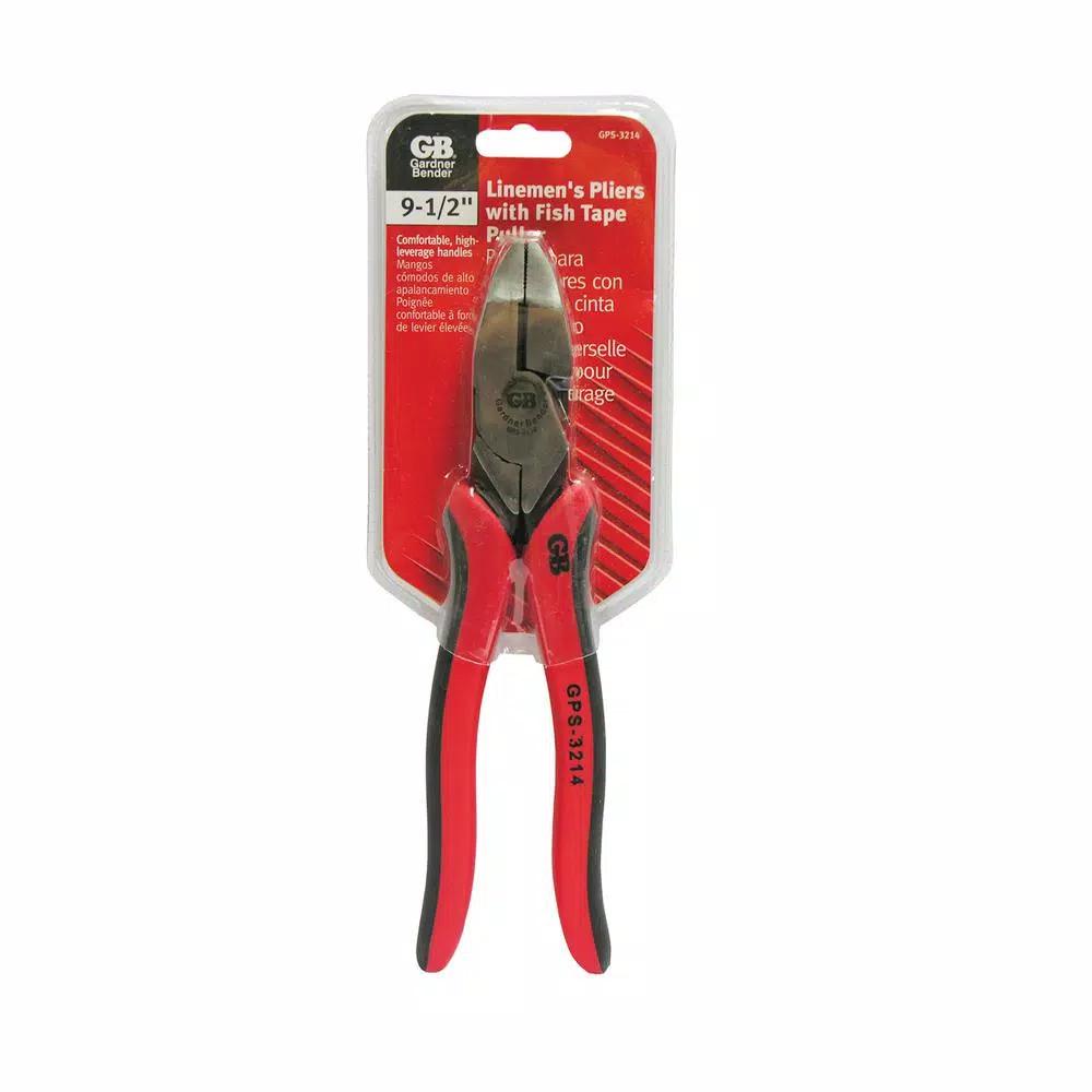 Gardner Bender 9.5 in. Linesman Pliers with Built-in Fish Tape Puller