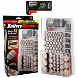 Bell + Howell Battery Master Battery Organizer with Tester - Large Capacity Storage Box for AA, AAA, 9V, C, D & Flat Batteries thumbnail 1