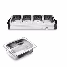 NutriChef 4-Pan Stainless Steel Electric Buffet Server Food Warming Tray Station thumbnail 3
