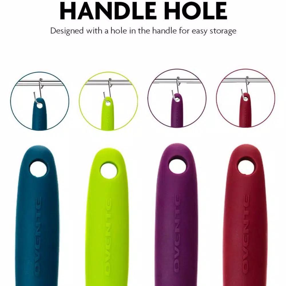 OVENTE Premium Silicone Spatula Set, 4-Piece Heat-Resistant Non-Stick Spatulas with Stainless Steel Core
