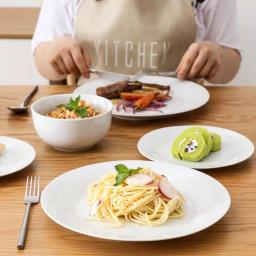 Boyel Living 18-Piece Modern White Porcelain Dinnerware Set, Service for 6 thumbnail 2