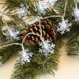 LUMABASE Battery Operated LED Snowflake String Lights, Cool White, Set of 2 thumbnail 2