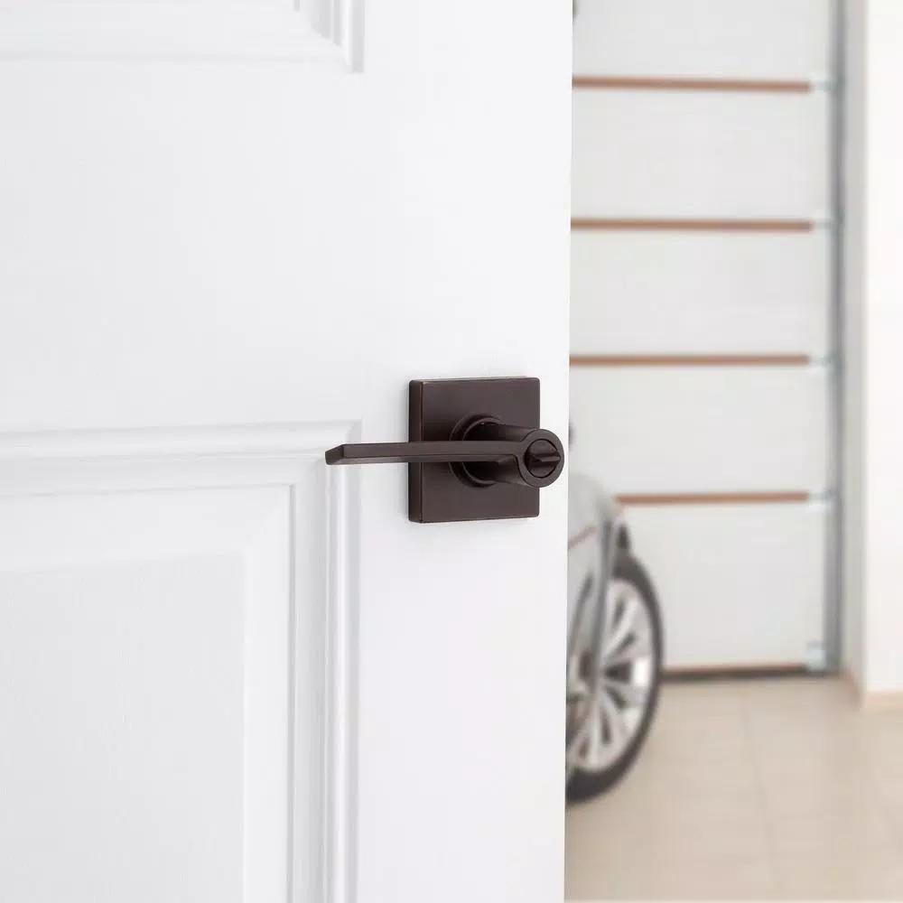 Kwikset Ladera Venetian Bronze Exterior Entry Door Lever with SmartKey Security