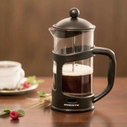 Ovente 4-Cup Black French Press Coffee and Tea Maker with Borosilicate Glass Carafe and Measuring Scoop thumbnail 4