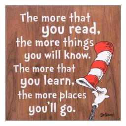 Pinnacle Patton Wall Decor Dr. Seuss The Cat in the Hat 18 in. Wood Decorative Wall Art Sign thumbnail 2