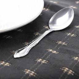 Gibson Home Abbie 24-Piece Stainless Steel Teaspoon Set, Ornate Silver Design, Service for 24 thumbnail 3