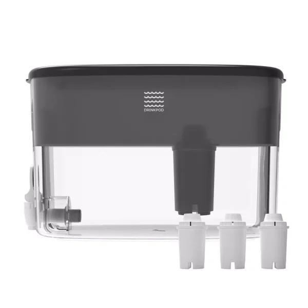 DRINKPOD Alkaline Water Dispenser 2.4 Gal. Countertop Filtration System, 3-Pack with 3 Filters