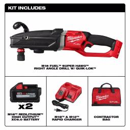 Milwaukee M18 FUEL Gen 2 SUPER HAWG 7/16 in. Right Angle Drill QUIK-LOK Kit thumbnail 2