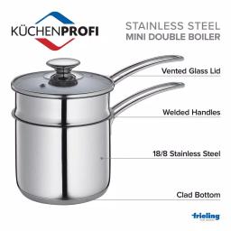 Frieling Kuchenprofi 1.6 qt. Stainless Steel Sauce Pot with Glass Lid thumbnail 2