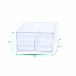 Mind Reader Clear Acrylic 6-Compartment Tea Bag Organizer and Pantry Storage Container with Lid thumbnail 7