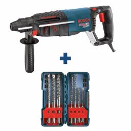 Bosch Bulldog Xtreme 8A Corded 1 in. SDS-Plus Rotary Hammer Kit with 7-Piece Carbide-Tipped Bit Set and Case thumbnail 1