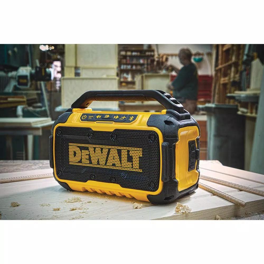 DEWALT 20V MAX Bluetooth Jobsite Speaker with 22 in. ToughSystem Tool Box Cooler Bundle