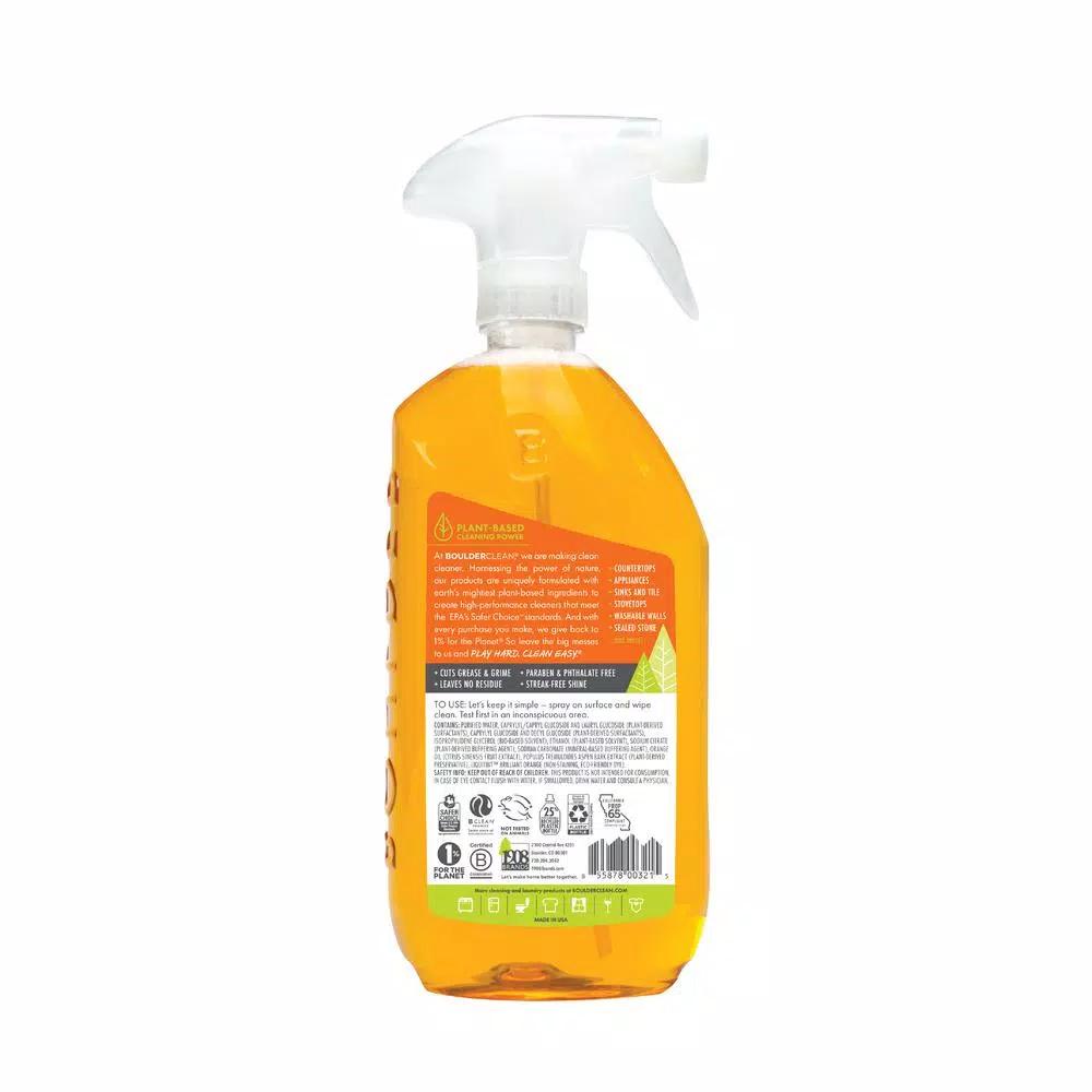 BOULDER CLEAN Clean Natural All-Purpose Cleaner, Valencia Orange, 28 oz.