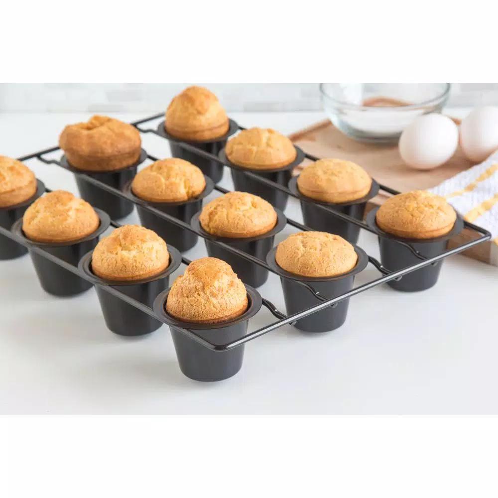 Fox Run Non-Stick Mini Popover Pan, 12-Cup Carbon Steel Bakeware