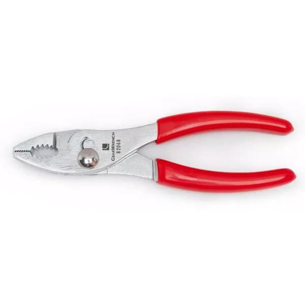 GEARWRENCH 6.5 in. Slip Joint Pliers with Shear-Style Wire Cutter and Dipped Grips