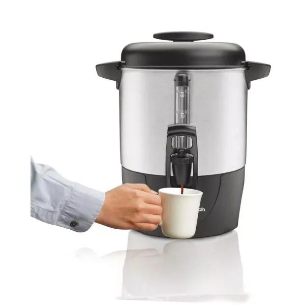 Hamilton Beach 40-Cup Stainless Steel Coffee Urn, Electric Server with Dual Heaters