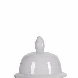 Benjara Large Decorative White Porcelain Ginger Jar with Lid thumbnail 2