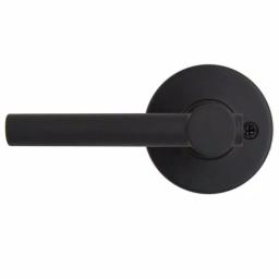 Defiant Highland Matte Black Passage Door Lever with Round Rose thumbnail 9
