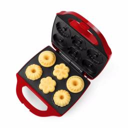 Holstein Housewares 980W Red Mini Bundt Cake Maker, Makes 6 Cakes thumbnail 2